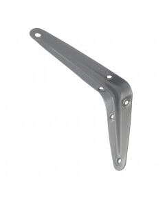 Кронштейн угловой с ребром 100х125 мм металлик, фото  - Метэкс