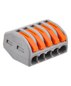 Клемма соединительная 5-ти проводная 0,08-4,0мм2 СМК 222-415, фото  - Метэкс