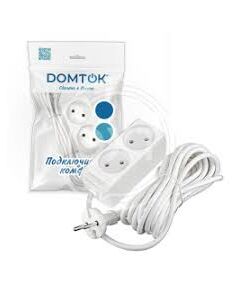 Удлинитель "DOMTOK" 2 гн. 3 м ПВС 2*1 б/з 2346, фото  - Метэкс