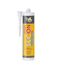 Герметик силикон V6 универсальный многоцелевой б/цв 260мл, фото  - Метэкс