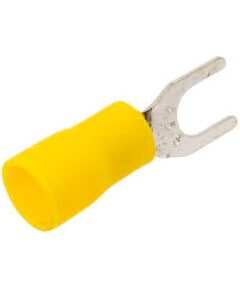 Наконечник вилочный изолированный 8.4 мм 4-6 мм² (НВи 6.0-8) желтый REXANT 10шт/уп, фото  - Метэкс