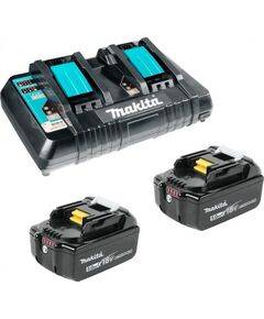 Набор 2 аккумулятора + ЗУ MAKITA слайдер (Li-ion 2х5А*ч 18В, ЗУ) (191L75-3), фото  - Метэкс