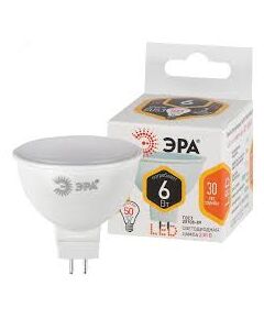 Лампочка светодиодная LED-JCDR-MR16 6Вт-827-GU5.3 170-265В 2700K 500Лм ЭРА, фото  - Метэкс
