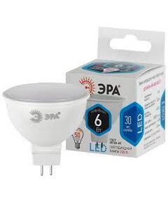 Лампочка светодиодная LED-JCDR-MR16 6Вт-840-GU5.3 170-265В 4000K 500Лм ЭРА, фото  - Метэкс