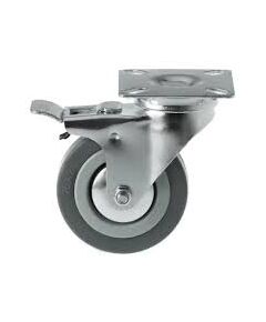 SCgb93 (L) Ролик поворотный с тормозом d 75 мм (26 кг), фото  - Метэкс