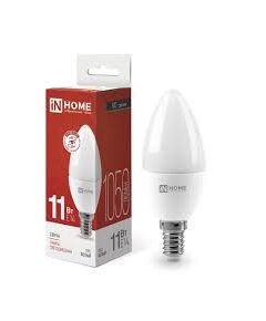 Лампочка IN HOME LED-СВЕЧА-VC 11 Вт E14 4000K, фото  - Метэкс