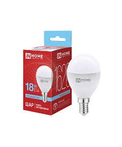 Лампочка IN HOME LED-ШАР-VC 18 Вт E14 6500K, фото  - Метэкс