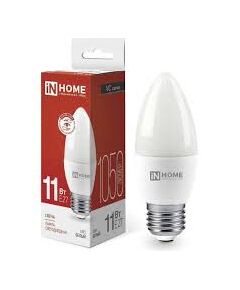 Лампочка IN HOME LED-СВЕЧА-VC 11 Вт Е27 4000К, фото  - Метэкс