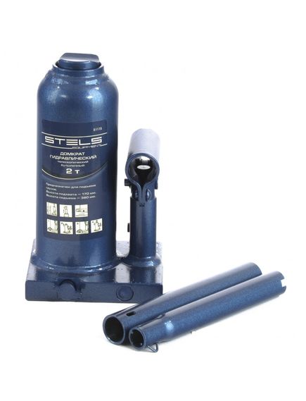 Домкрат гидравлический бутылочный (2 т, 170-380 мм) STELS 51115, фото  - Метэкс