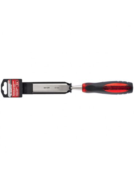 Долото-стамеска 22 мм "Тигровый глаз" двухкомпонентная обрезиненная рукоятка MATRIX 24516, фото , изображение 4 - Метэкс