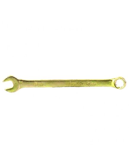 Ключ комбинированный 6 мм желтый цинк СИБРТЕХ 14972, фото  - Метэкс