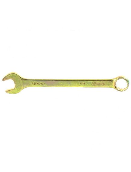 Ключ комбинированный 19 мм желтый цинк СИБРТЕХ 14983, фото  - Метэкс