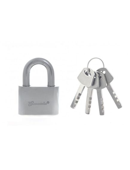 Замок навесной хромированное покрытие 60 мм, фото , изображение 2 - Метэкс