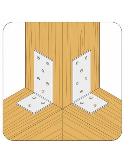 Крепежный уголок анкерный KUL 2,0мм 40х120х80, фото , изображение 2 - Метэкс