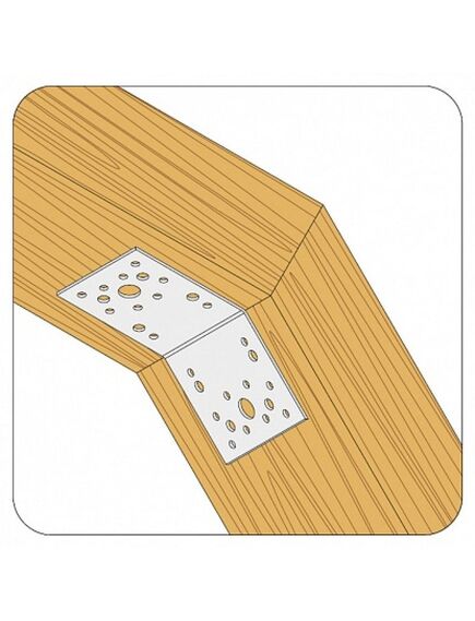 Крепежный уголок под 135° KUS 2,0мм 90*90*65, фото , изображение 2 - Метэкс