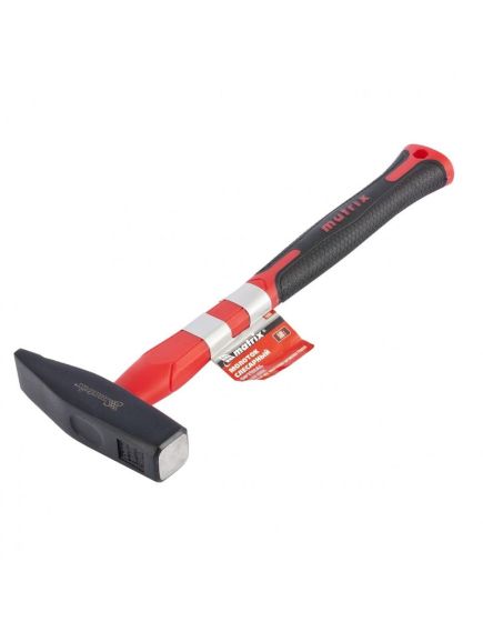 Молоток слесарный 100 г фибергласовая обрезиненная рукоятка квадратный боек MATRIX 10365, фото , изображение 2 - Метэкс