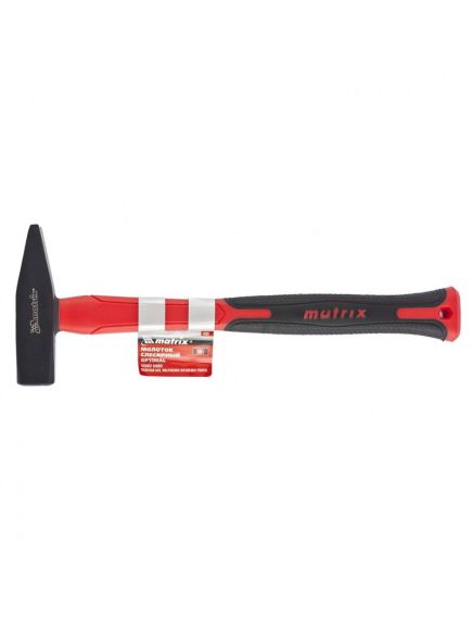 Молоток слесарный 500 г фибергласовая обрезиненная рукоятка квадратный боек MATRIX 10369, фото , изображение 2 - Метэкс