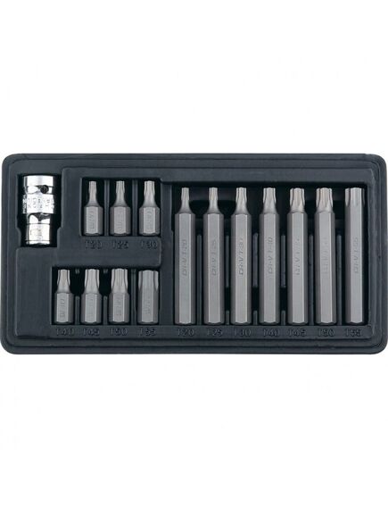 Набор бит TORX хвостовик-шестигранник 10 мм 15 предметов STELS 11315, фото , изображение 2 - Метэкс