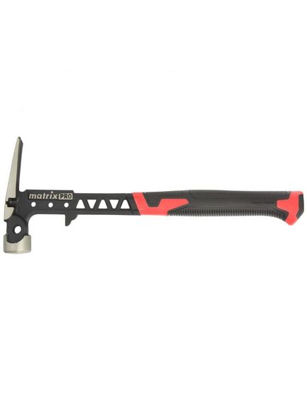 Молоток строительный 450 г цельнокованый боек с магнитом обрезиненная рукоятка MATRIX 10467, фото , изображение 4 - Метэкс