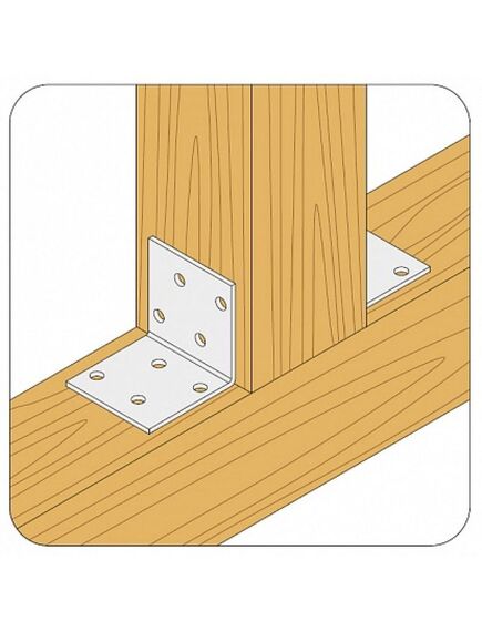 Крепежный уголок равносторонний KUR 2,0мм 160х160х100, фото , изображение 2 - Метэкс