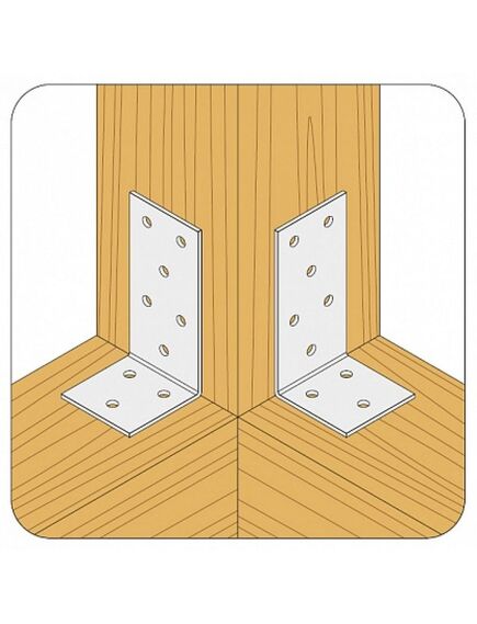 Крепежный уголок анкерный KUL 2,0мм 40х80х80, фото , изображение 2 - Метэкс
