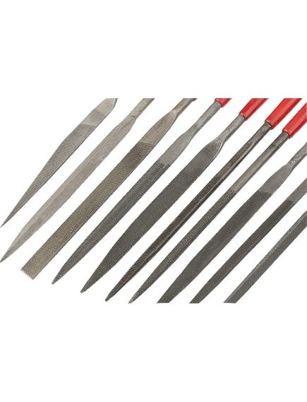 Набор надфилей 160 х 4 мм 10 шт обрезиненные рукоятки MATRIX 15818, фото , изображение 3 - Метэкс