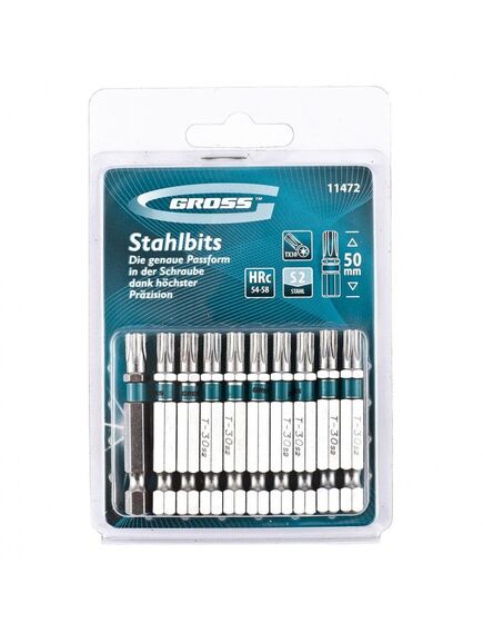 Бита Torx 30 х 50 10 шт GROSS 11472, фото , изображение 2 - Метэкс