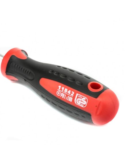 Отвертка PH1 х 100 мм Profi 2 компонентная рукоятка MATRIX 11842, фото , изображение 3 - Метэкс