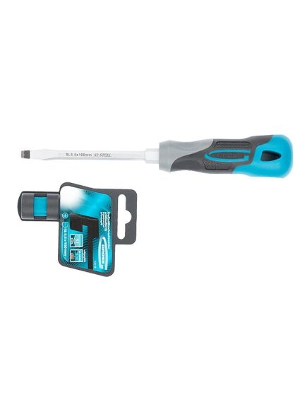 Отвертка SL5,5 x 100 мм 3 компонентная рукоятка GROSS 12110, фото , изображение 2 - Метэкс