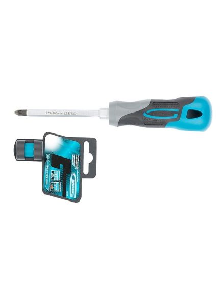Отвертка PZ2 x 100 мм 3 компонентная рукоятка GROSS 12159, фото , изображение 2 - Метэкс