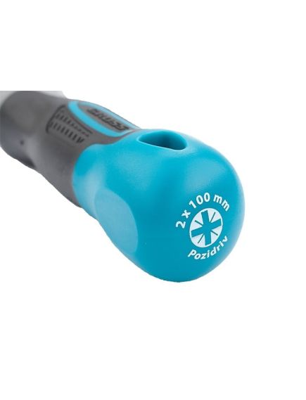 Отвертка PZ2 x 100 мм 3 компонентная рукоятка GROSS 12159, фото , изображение 4 - Метэкс