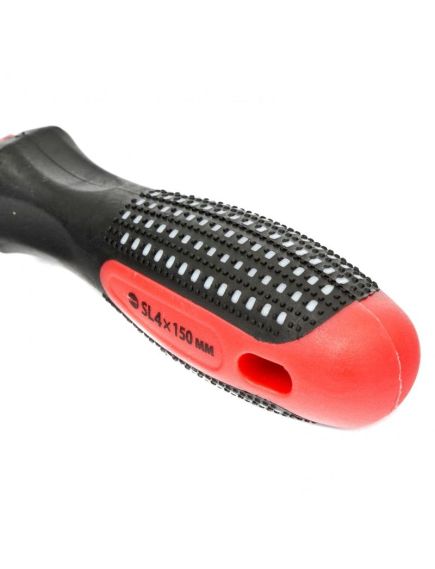 Отвертка SL4 х 150 мм Fusion 3 компонентная рукоятка Anti slip MATRIX 11414, фото , изображение 3 - Метэкс