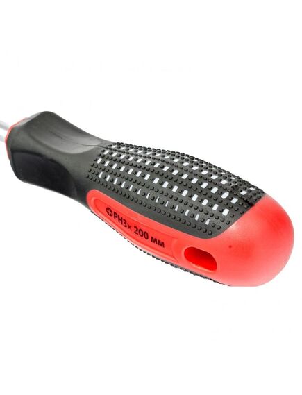 Отвертка PH3 х 200 мм Fusion 3 компонентная рукоятка Anti slip MATRIX 11447, фото , изображение 3 - Метэкс