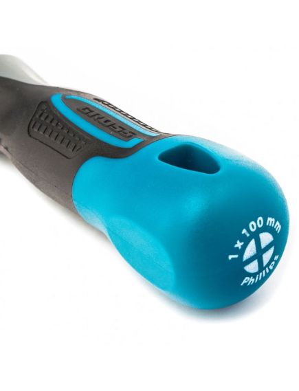 Отвертка PH1 x 100 мм 3 компонентная ручка GROSS 12140, фото , изображение 2 - Метэкс