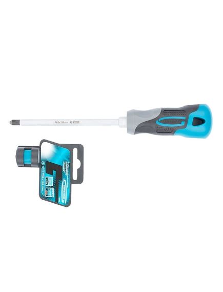 Отвертка PH2 x 150 мм 3 компонентная рукоятка GROSS 12145, фото , изображение 2 - Метэкс