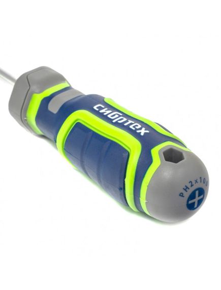 Отвертка PH2 х 100 мм 4 компонентная рукоятка СИБРТЕХ 12276, фото , изображение 3 - Метэкс