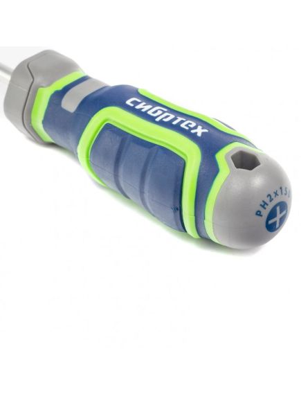 Отвертка PH2 х 150 мм 4 компонентная рукоятка СИБРТЕХ 12277, фото , изображение 3 - Метэкс