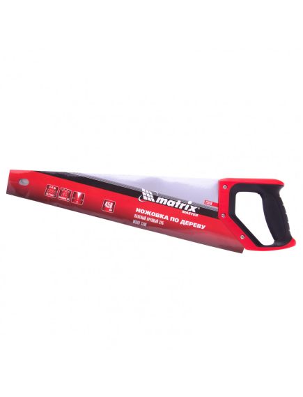Ножовка по дереву 500 мм 11-12 TPI каленый зуб 3D трехкомпонентная рукоятка MATRIX 23585, фото , изображение 4 - Метэкс