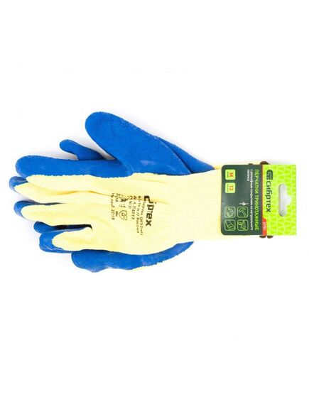 Перчатки х/б, латексный рельефное покрытие р M, фото , изображение 2 - Метэкс