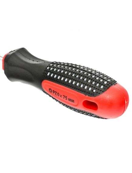 Отвертка PZ0 x 75 мм Fusion 3 компонентная рукоятка Anti slip MATRIX 11400, фото , изображение 3 - Метэкс