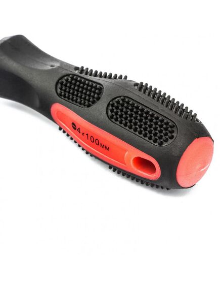 Отвертка SL4 х 100 мм 2 компонентная рукоятка Anti-Slip MATRIX 12210, фото , изображение 3 - Метэкс