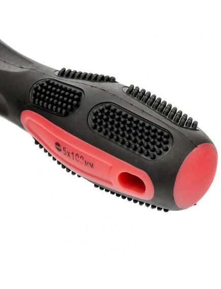 Отвертка SL5 х 100 мм 2 компонентная рукоятка Anti-Slip MATRIX 12216, фото , изображение 3 - Метэкс
