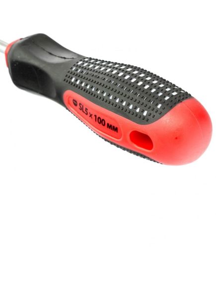 Отвертка SL5 х 100 мм Fusion 3 компонентная рукоятка Anti slip MATRIX 11419, фото , изображение 3 - Метэкс