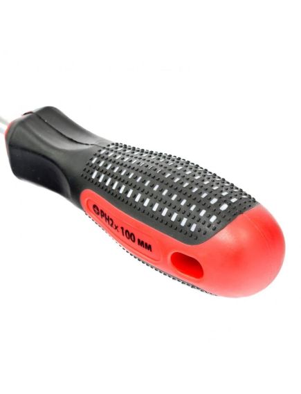Отвертка PH2 х 100 мм Fusion 3 компонентная рукоятка Anti slip MATRIX 11441, фото , изображение 3 - Метэкс