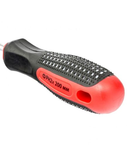 Отвертка PH2 х 200 мм Fusion 3 компонентная рукоятка Anti slip MATRIX 11442, фото , изображение 3 - Метэкс