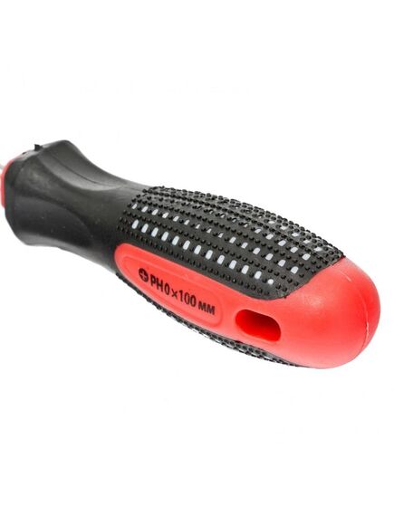 Отвертка PH0 х100 мм Fusion 3 компонентная рукоятка Anti slip MATRIX 11435, фото , изображение 3 - Метэкс