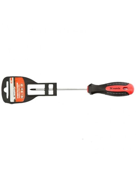 Отвертка PH0 х100 мм Fusion 3 компонентная рукоятка Anti slip MATRIX 11435, фото , изображение 4 - Метэкс