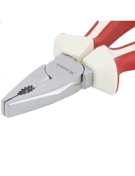 Плоскогубцы 180 мм White Nickel трехкомпонентные рукоятки MATRIX 17075, фото , изображение 2 - Метэкс