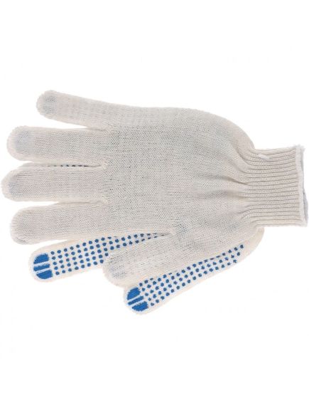 Перчатки х/б с ПВХ точкой 10 кл "СТАНДАРТ", фото , изображение 2 - Метэкс