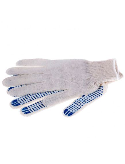 Перчатки х/б с ПВХ точкой 10 кл "СТАНДАРТ", фото , изображение 3 - Метэкс